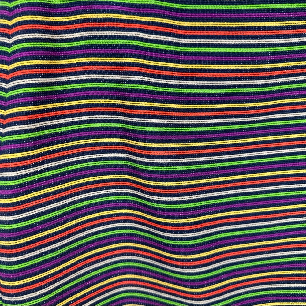 TALBOTS Skirt Size 12 colorful Striped Stretch Pencil Lined Back Zip bri… - Picture 2 of 8